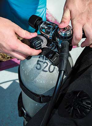 Disassembling a Scuba Unit