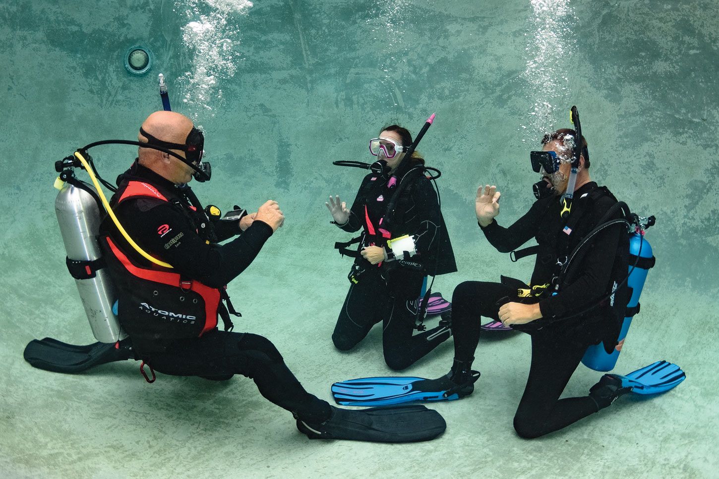 abilități de scufundare semnale de mână subacvatice